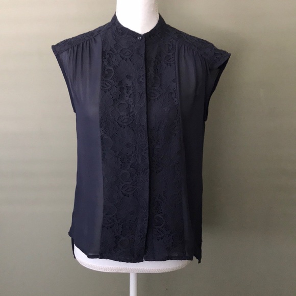 Simply Vera Vera Wang Tops - Simply Vera  Vera Wang sheer navy blouse